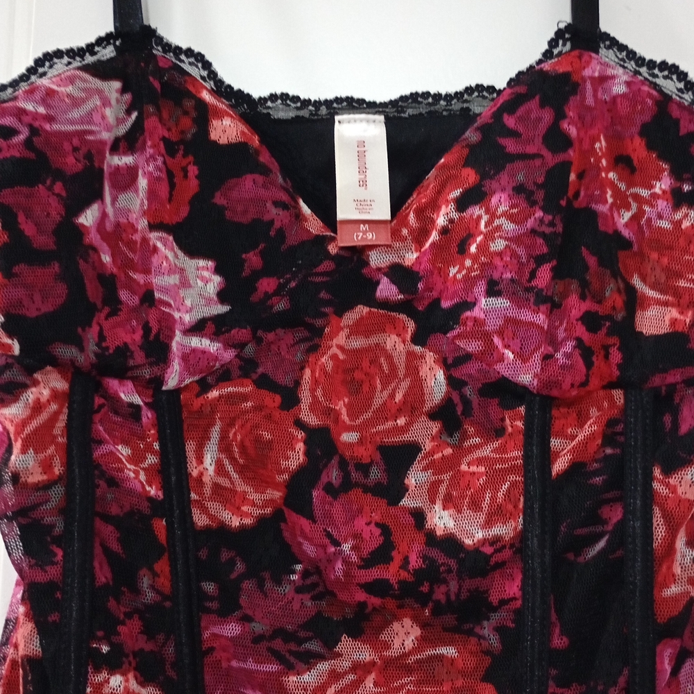 No Boundaries Floral Camisole - Red and Black - Picture 5 of 5